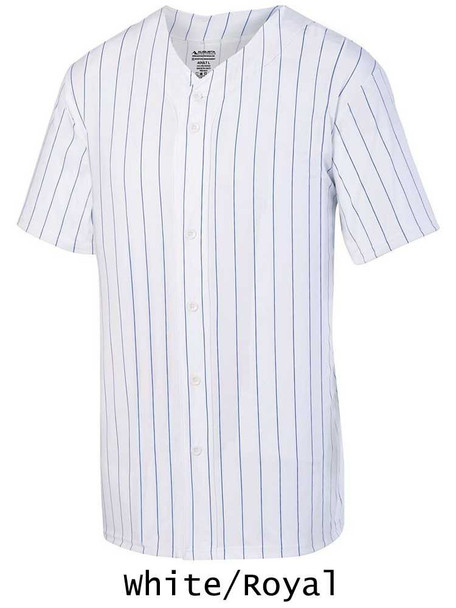Adult "Pinstripe Prophecy" Button Front Baseball Jersey Adult Button Fronts All Sports Uniforms