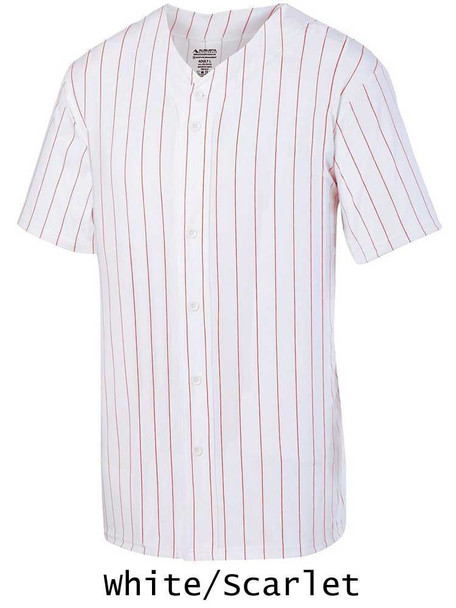 Adult "Pinstripe Prophecy" Button Front Baseball Jersey Adult Button Fronts All Sports Uniforms