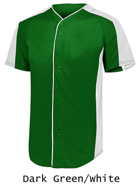 Adult "Bash" Button Front Baseball Jersey Adult Button Fronts All Sports Uniforms