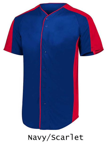 Adult "Bash" Button Front Baseball Jersey Adult Button Fronts All Sports Uniforms
