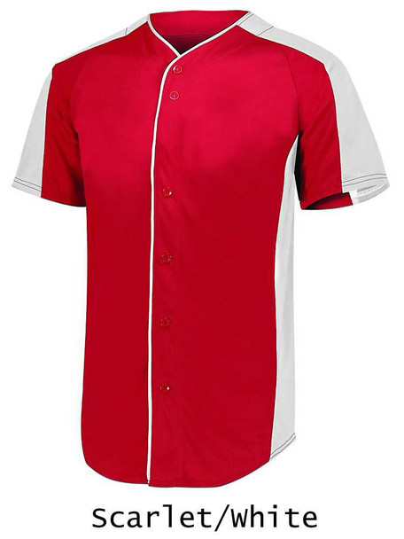 Adult "Bash" Button Front Baseball Jersey Adult Button Fronts All Sports Uniforms