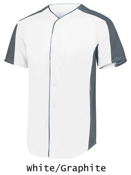 Adult "Bash" Button Front Baseball Jersey Adult Button Fronts All Sports Uniforms