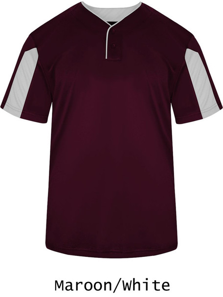 "Breathable Paragon" Two-Button Baseball Jersey