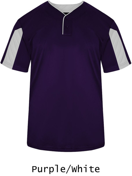 "Breathable Paragon" Two-Button Baseball Jersey