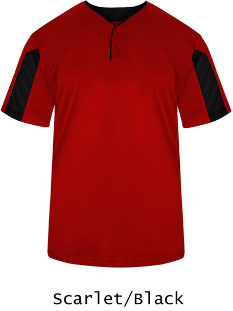"Breathable Paragon" Two-Button Baseball Jersey