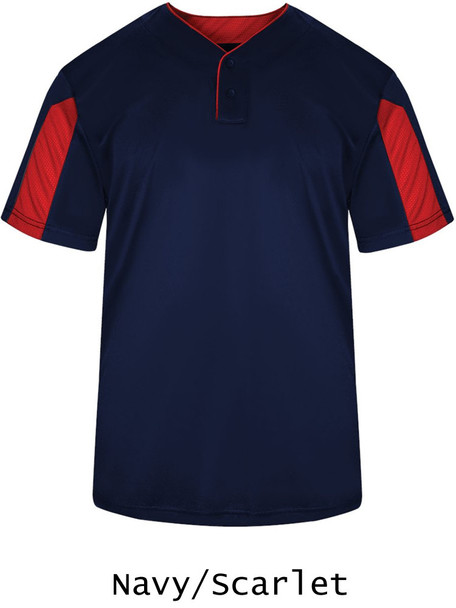 "Breathable Paragon" Two-Button Baseball Jersey