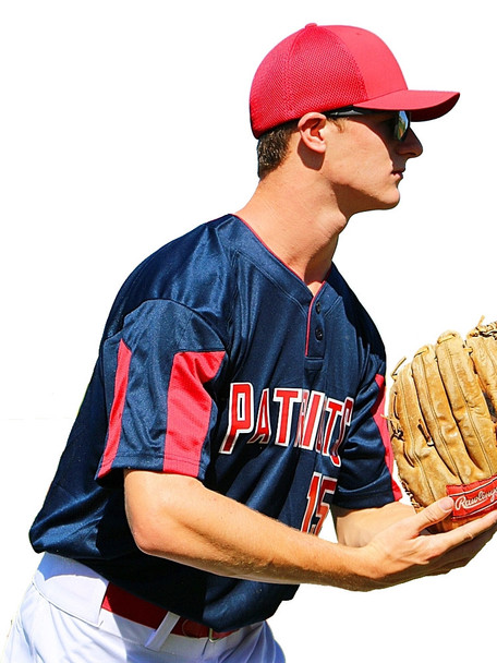 "Breathable Paragon" Two-Button Baseball Jersey