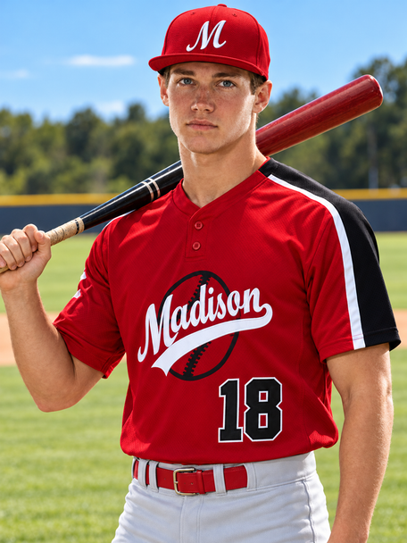 "Smooth Performance Brushback" Two-Button Baseball Jersey