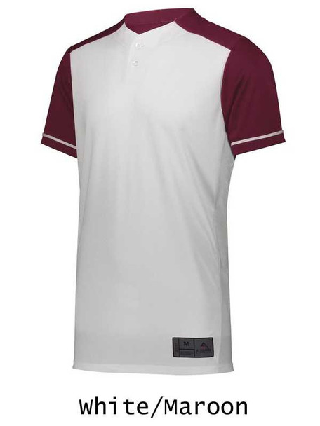 Adult "Smooth Performance Save" Two-Button Baseball Jersey Adult 2 Buttons All Sports Uniforms