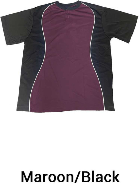 Adult "Instinct" 2 Button Baseball Jersey Adult Two Button Jerseys All Sports Uniforms