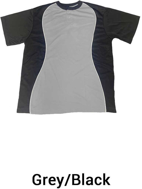 Adult "Instinct" 2 Button Baseball Jersey Adult Two Button Jerseys All Sports Uniforms