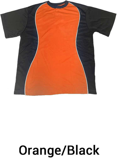 Adult "Instinct" 2 Button Baseball Jersey Adult Two Button Jerseys All Sports Uniforms