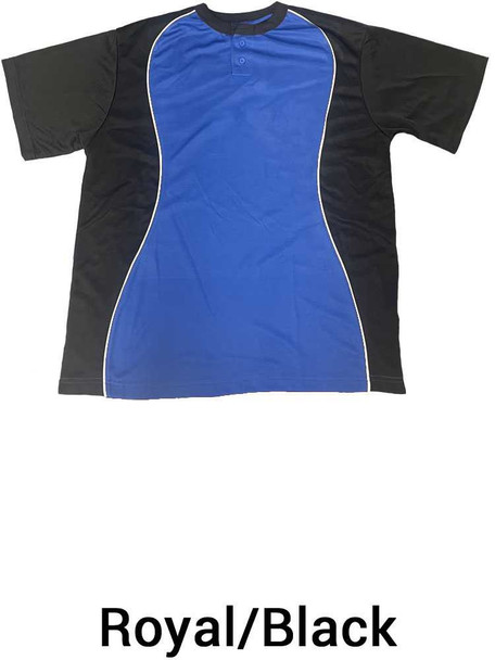 Adult "Instinct" 2 Button Baseball Jersey Adult Two Button Jerseys All Sports Uniforms