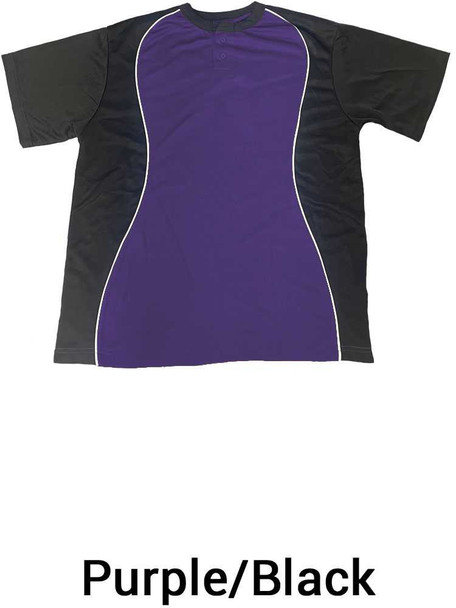 Adult "Instinct" 2 Button Baseball Jersey Adult Two Button Jerseys All Sports Uniforms