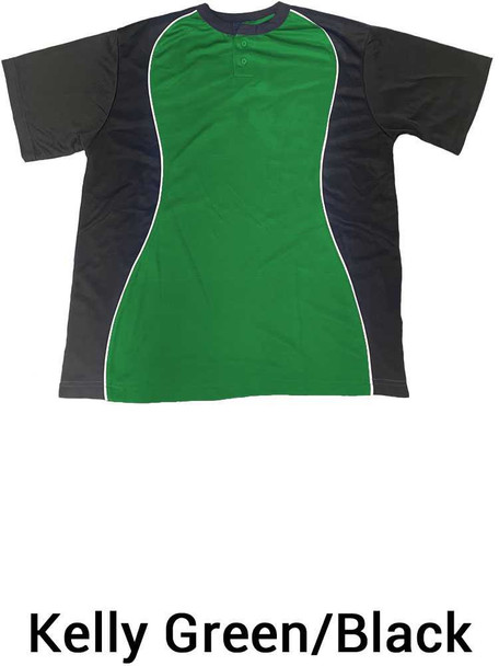 Adult "Instinct" 2 Button Baseball Jersey Adult Two Button Jerseys All Sports Uniforms