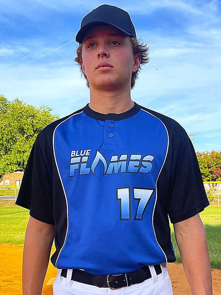 Adult "Instinct" 2 Button Baseball Jersey Adult Two Button Jerseys All Sports Uniforms