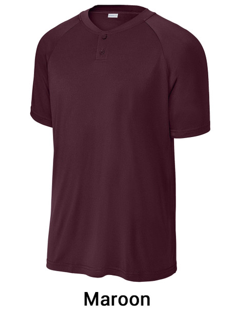 "Brave" Two-Button Decorated Baseball Jersey