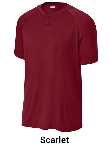 "Brave" Two-Button Decorated Baseball Jersey