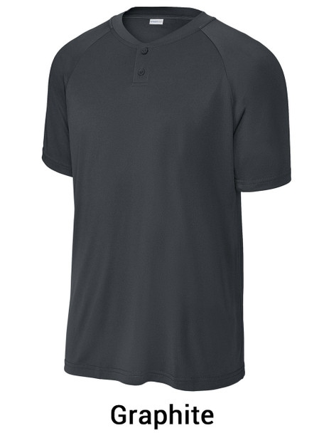 "Brave" Two-Button Decorated Baseball Jersey
