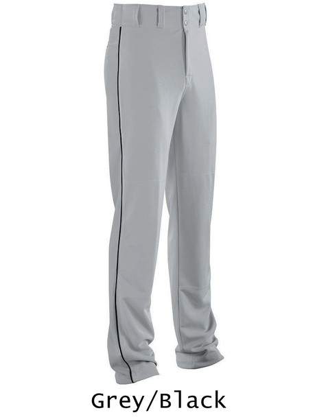 12 oz Relaxed Fit "Slider" Open Bottom Baseball Pants with Piping