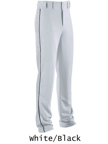 12 oz Relaxed Fit "Slider" Open Bottom Baseball Pants with Piping