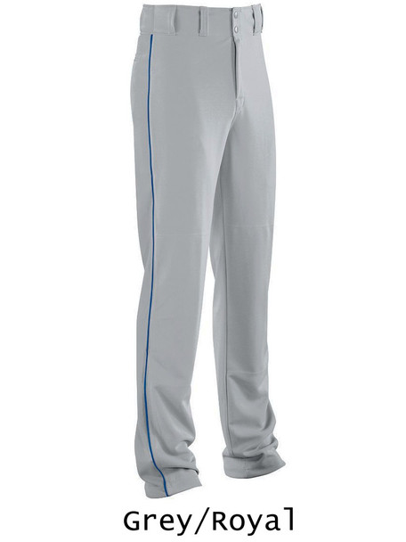 12 oz Relaxed Fit "Slider" Open Bottom Baseball Pants with Piping