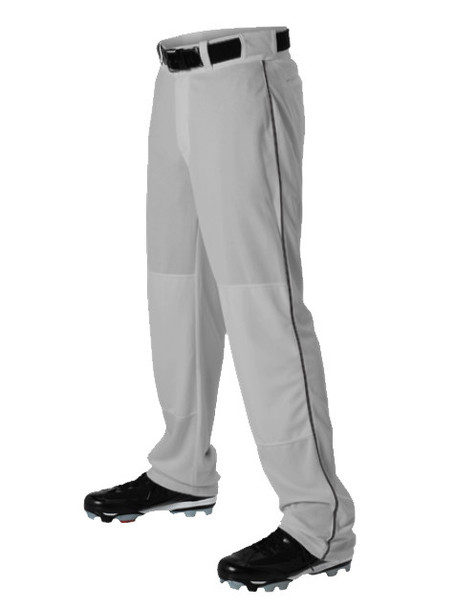 12 oz Alleson Relaxed Fit "Triple Play" Open Bottom Baseball Pants with Piping