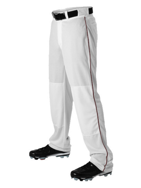 12 oz Alleson Relaxed Fit "Triple Play" Open Bottom Baseball Pants with Piping