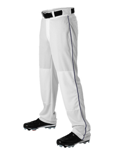 12 oz Alleson Relaxed Fit "Triple Play" Open Bottom Baseball Pants with Piping