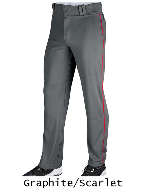 14 oz Tailored Fit "Triple Crown 2.0" Open Bottom Baseball Pants with Adjustable Inseam & Piping