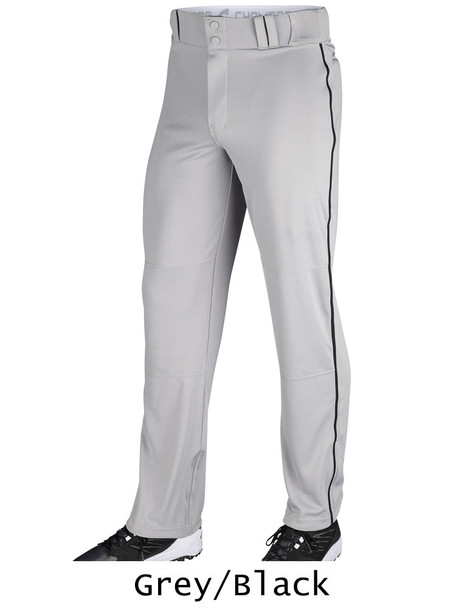 14 oz Tailored Fit "Triple Crown 2.0" Open Bottom Baseball Pants with Adjustable Inseam & Piping