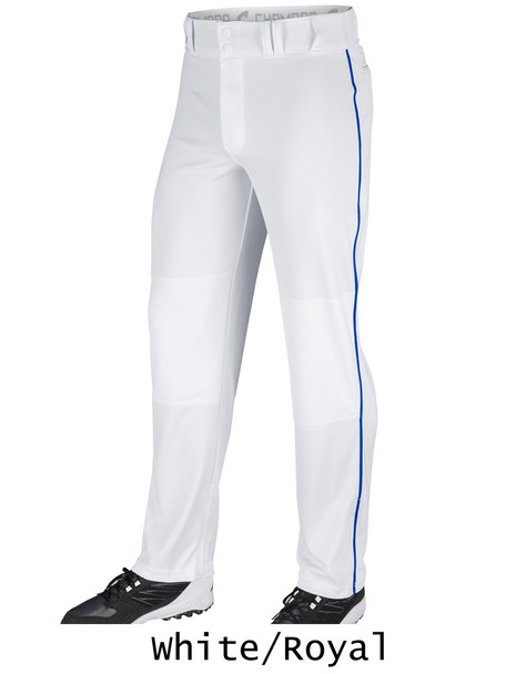 14 oz Tailored Fit "Triple Crown 2.0" Open Bottom Baseball Pants with Adjustable Inseam & Piping