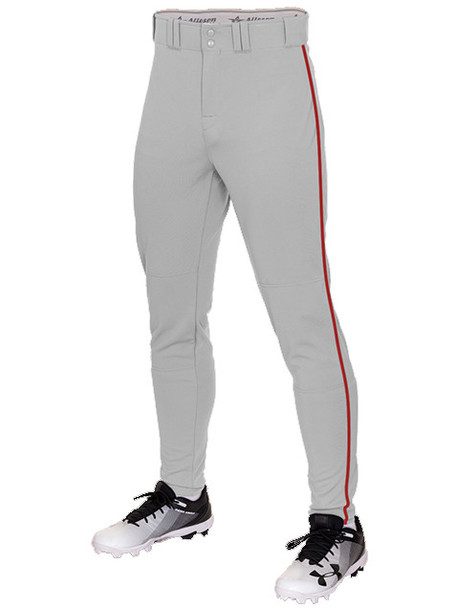 14 oz Alleson Fitted "Crush" Tapered Open Bottom Baseball Pants with Piping