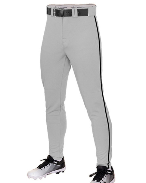 14 oz Alleson Fitted "Crush" Tapered Open Bottom Baseball Pants with Piping