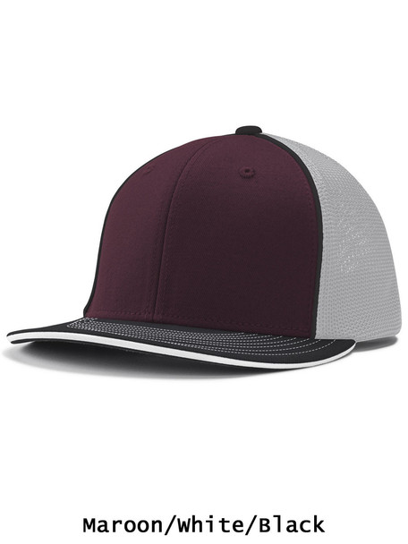 Trucker Mesh Tri-Color Cotton Twill Baseball Cap