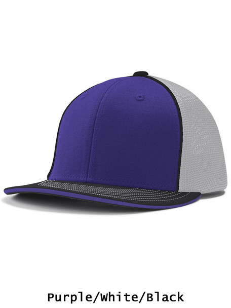 Trucker Mesh Tri-Color Cotton Twill Baseball Cap