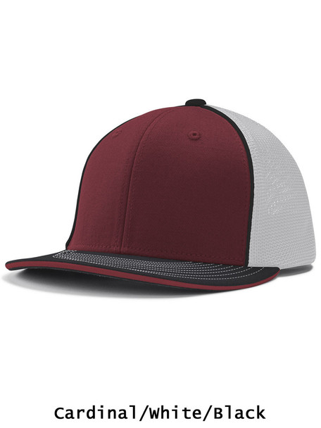 Trucker Mesh Tri-Color Cotton Twill Baseball Cap