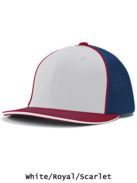 Trucker Mesh Tri-Color Cotton Twill Baseball Cap