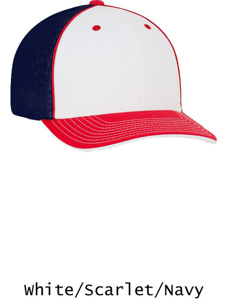 Tri-Color Trucker Mesh Moisture Control Baseball Cap