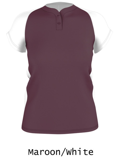Womens "Pop Up" Two-Button Softball Jersey
