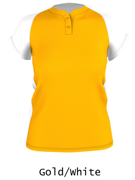 Womens "Pop Up" Two-Button Softball Jersey