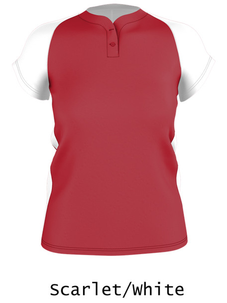 Womens "Pop Up" Two-Button Softball Jersey
