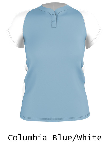 Womens "Pop Up" Two-Button Softball Jersey