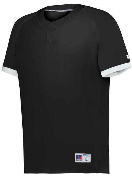Adult "Baseline" Covered Placket Baseball Jersey