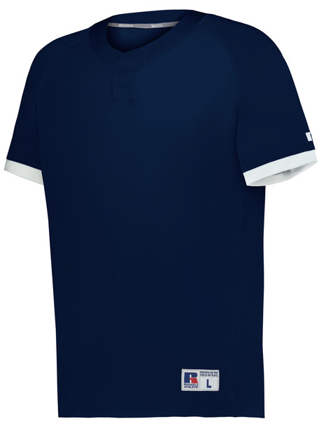 Adult "Baseline" Covered Placket Baseball Jersey