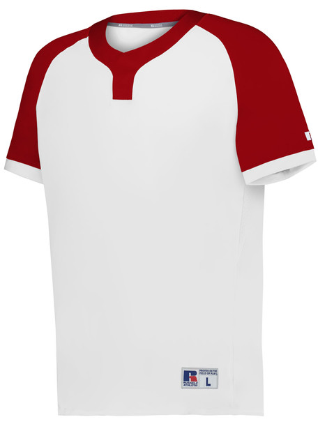 Adult "Baseline" Covered Placket Baseball Jersey