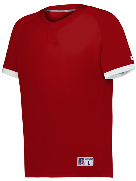 Adult "Baseline" Covered Placket Baseball Jersey
