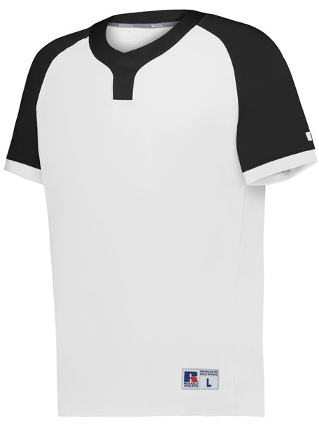 Youth "Baseline" Covered Placket Baseball Jersey