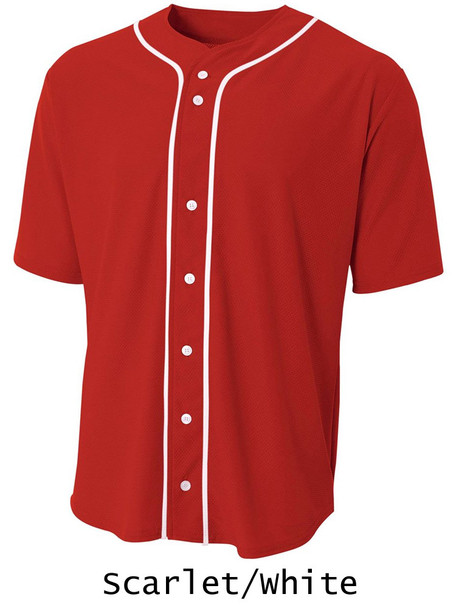 "Triple Crown" Button Front Baseball Jersey