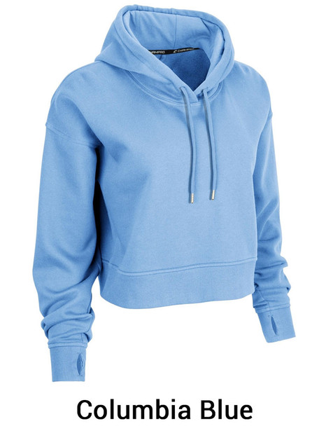 Womens "Victory" 8.1oz 60/40 Crop Fleece Hoodie